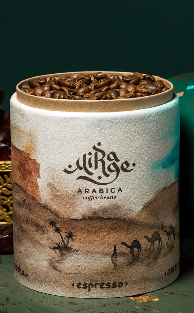 Mirage Arabica Coffee branding, packaging concept