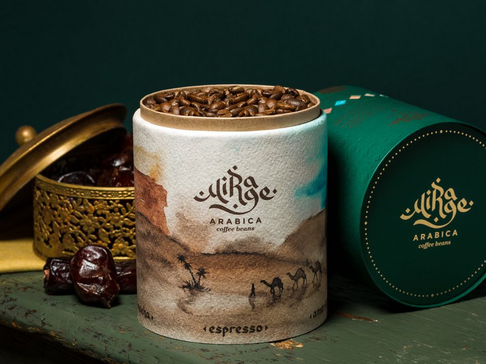 Mirage Arabica Coffee branding, packaging concept